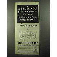 1931 The Equitable Life Assurance Ad - Gold in Purse