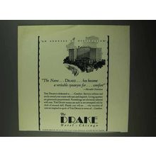1931 The Drake Hotel Ad - Veritable Synonym for Comfort