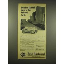 1944 Erie Railroad Ad - Invasion Started in the Yards