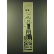 1955 H. Sichel & Sons Liebfraumilch Blue Nun Label Wine Ad