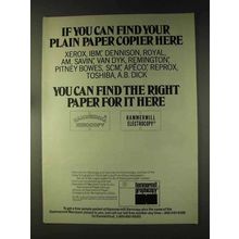 1976 Hammermill Xerocopy and Electrocopy Paper Ad
