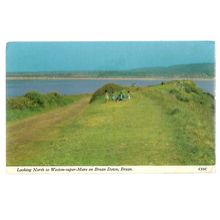 WESTON-SUPER-MARE FROM BREAN DOWN, Soms. unused vintage postcard Harvey Barton =
