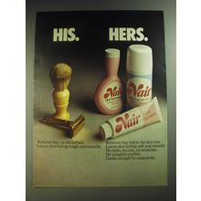 1974 Nair Hair Remover Advertisement - His. Hers.