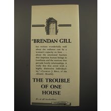 1950 Doubleday Book Ad - The Trouble of one House by Brendan Gill