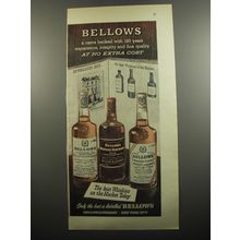 1951 Bellows Whiskies Advertisement - backed with 120 years experience