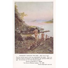 Old Stone Age Transport Through The Ages Prehistoric Postcard