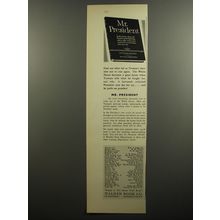 1952 Walden Book Co. Book Advertisement - Mr. President