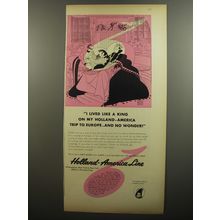 1952 Holland-America Line Cruise Ad - I lived like a King