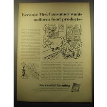 1959 Successful Farming Magazine Ad - Because Mrs. Consumer Wants uniform food