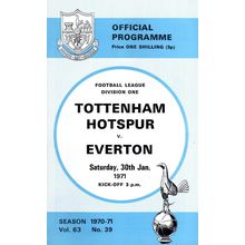 1970/71 Tottenham Hotspur / Spurs vs Everton **FREE P&P**