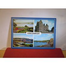 multiview, KIRKCUDBRIGHT, used postcard Colourmaster 1985 pm =