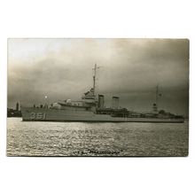 Postcard US Navy USN USS Macdonough Farragut class Wright & Logan 'Rough proof'