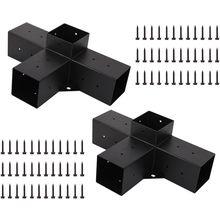 2Pcs Pergola Brackets 4 Way Wood Pergola Kit for Patio Canopies Garden Gazebos B