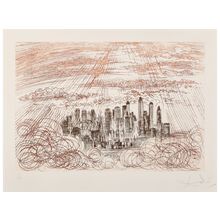 Salvador Dalí (1904-1989). Manhattan, from New York City, 1964 Poster Canvas Mov