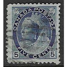 CANADA 1898-1902 QUEEN VICTORIA 5c USED SG157