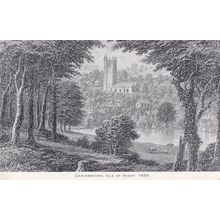 Carisbrooke Castle Isle Of Wight 1855 Painting Postcard
