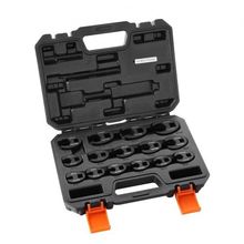 Crowfoot Wrench Set, 1/2" and 3/8" Drive 15-Piece Crows Foot Wrench Set with...