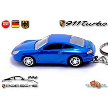 RARE KEYCHAIN BLUE PORSCHE 911 TURBO S/4S/GT 996 CARRERA