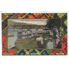 Perth Bridge and Boating Station Perthshire 1909 Jay Ess Enn Series Postcard