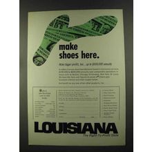 1972 Louisiana Dept. of Commerce Ad - Make Shoes