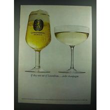 1974 Lowenbrau Beer Ad - If They Run Out of Lowenbrau Order Champagne