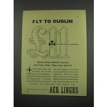1949 Aer Lingus Irish Air Lines Ad - Fly to Dublin