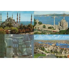 Turkey Istanbul Mosque Museum incl Interior 4x Turkish Postcard s