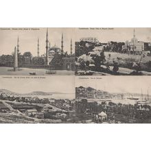 Constantinople Mosque & River 4x Antique Postcard s