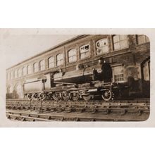 GWR No 3005 Train at Swindon Antique Real Photo Postcard