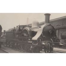 LNWR Cornwall 173 Train Class 2-2-2 At Crewe Works in 1947 Old Railway RPC Postc