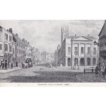 Newport Isle Of Wight Victorian 1860 Painting Postcard