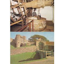 The Donkey Treadmill At Carisbrooke Castle Isle Of Wight 2x Postcard