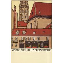 Anton Hausler Restaurant Wien Die Michaelerkirche Austria Postcard