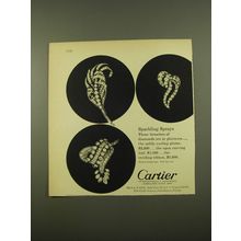1961 Cartier Brooches Advertisement - Sparkling Sprays
