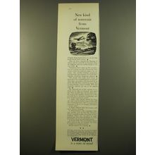 1961 Vermont Department of Development Ad - New kind of souvenir from Vermont