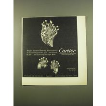1961 Cartier Brooch and Ear-Clips Advertisement - Bright Burst of Beauty