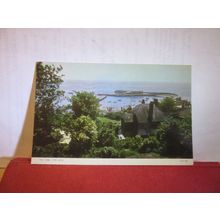THE COBB, LYME REGIS used vintage postcard by Jarrold 1957 pm =
