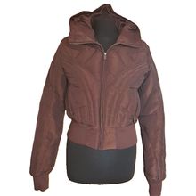 Mojo Hooded Jacket Metalic Brown UK12