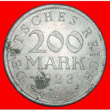 Ⰶ INFLATION: GERMANY WEIMAR REPUBLIC★200 MARKS 1923E SAXONY★LOW START★NO RESERVE