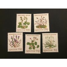 ICOLLECTZONE Faroe Islands 48-52 VF NH flowers