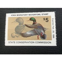 ICOLLECTZONE US Iowa 1985 #14 Duck Stamp XF NH