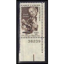 1754 13c Dr. Papanicolaou Fine MNH P#S LR 38239 ZA3186
