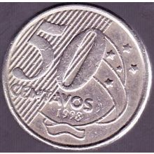 1998 Brazil 50 Centavos Coin