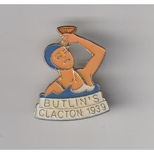 Butlins Pin Badge Butlins Bognor 1939 Red Glass No Back Stamp REPR0 Free Postage