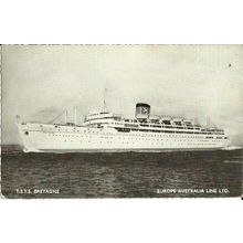 Chandris Lines SS BRETAGNE Postcard