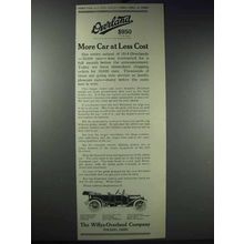 1914 Willys-Overland Cars Ad - More Car at Less Cost