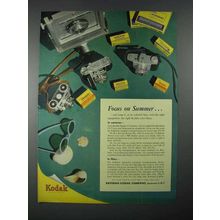 1953 Kodak Camera Ad - Signet, Retina Iia, Master View