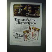 1975 Chesterfield Cigarette Ad - They Satisfied Then