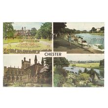 CHESTER, multiview. used vintage postcard 1975 stamp =