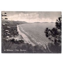 CALA BARBIERI, FOLLONICA, ITALY used postcard RP 1953 postmark
